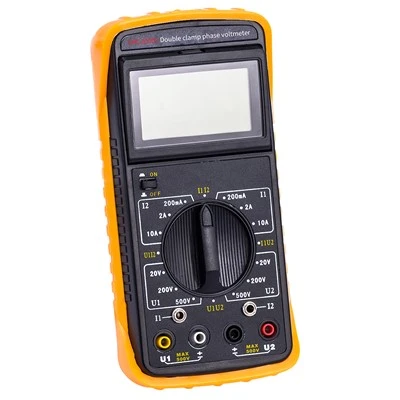Fase-voltmeter met dubbele klem